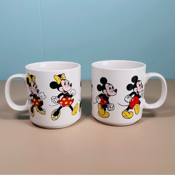 Disney Other - Set of Walt Disney Mickey & Minnie Mouse Vintage Mug Coffee Cup 8 oz Korea